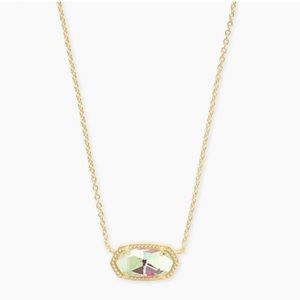 Elisa Gold Pendant Necklace In Dichroic Glass